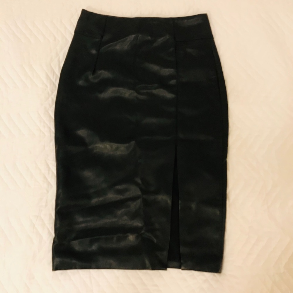 Faux Leather Pencil Skirt
